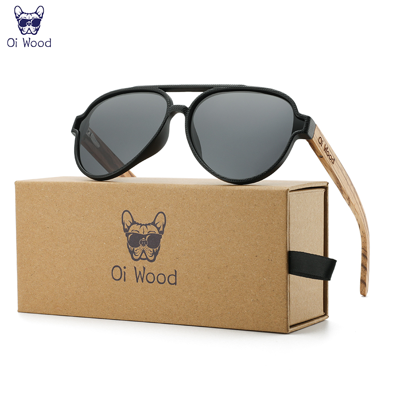 Sunglasses Aviator Polarized - 여성용 Oi Wood 선글라스 남성용 나무