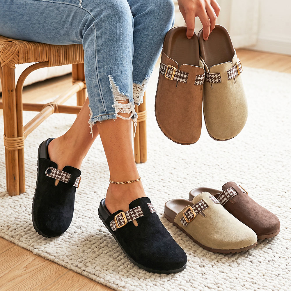 Espadrille Slip On - 여성용 발가락이 덮인 슬리퍼, 큰 사이즈,